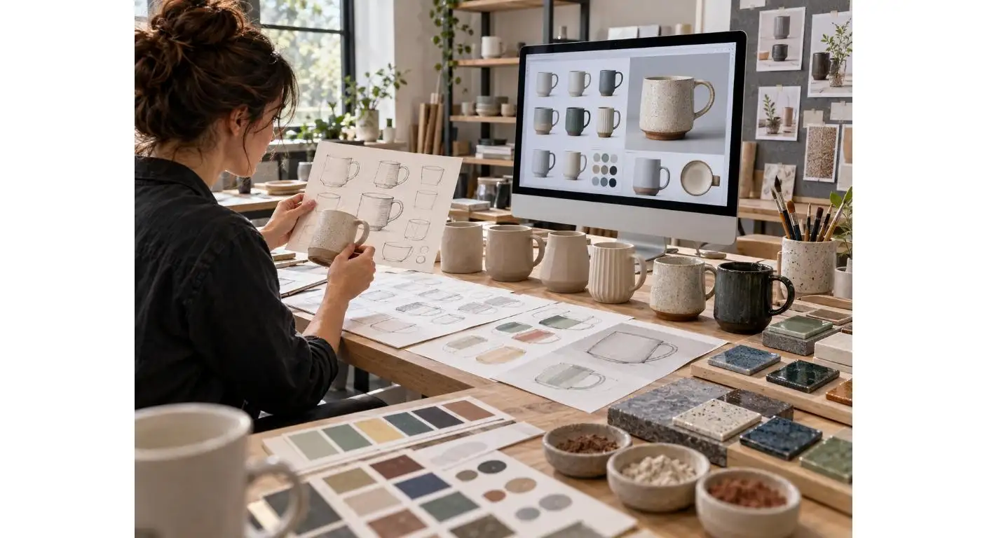 Diseño de tazas cerámicas para café