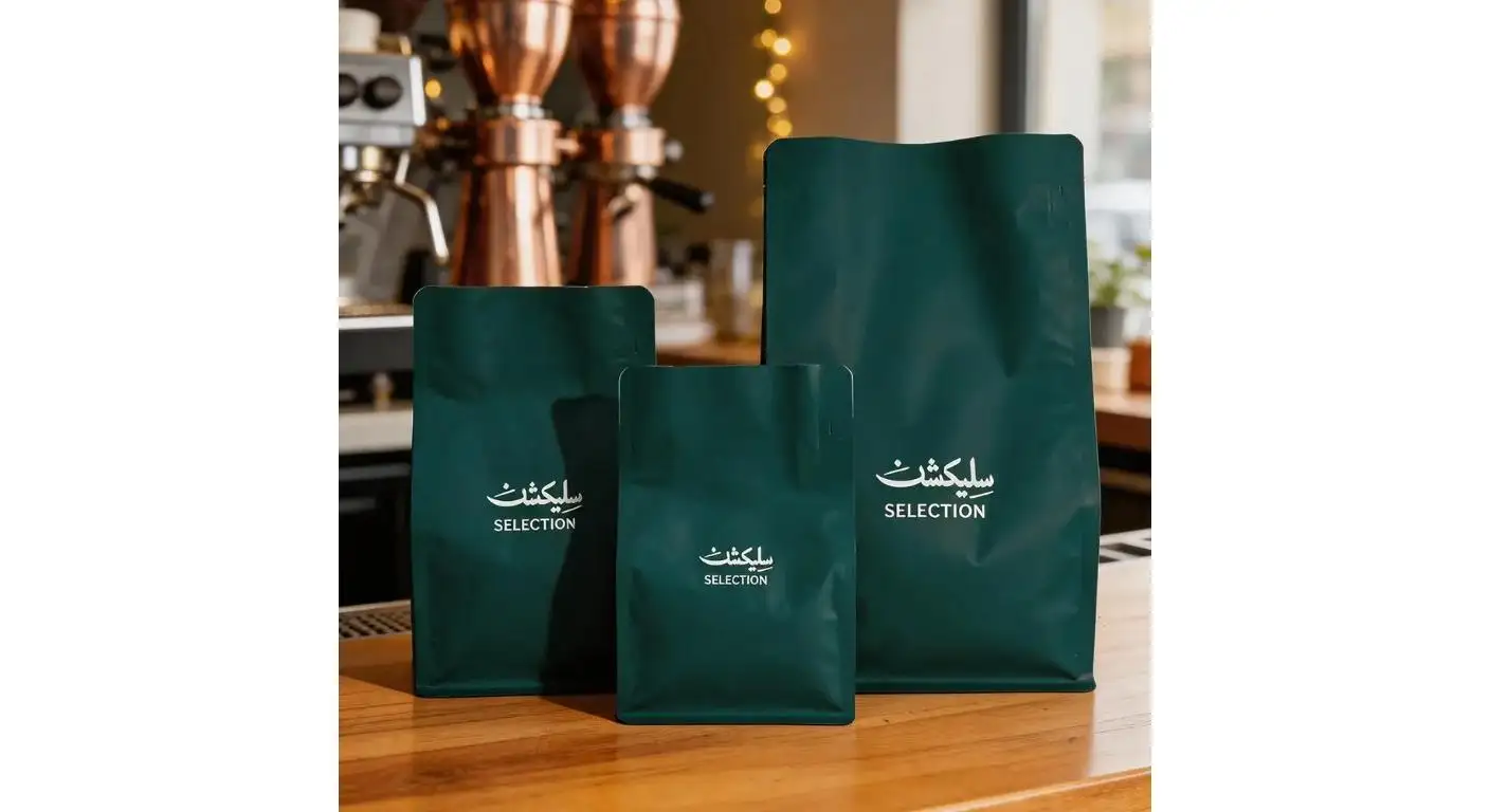 Envase de granos de café reciclables
