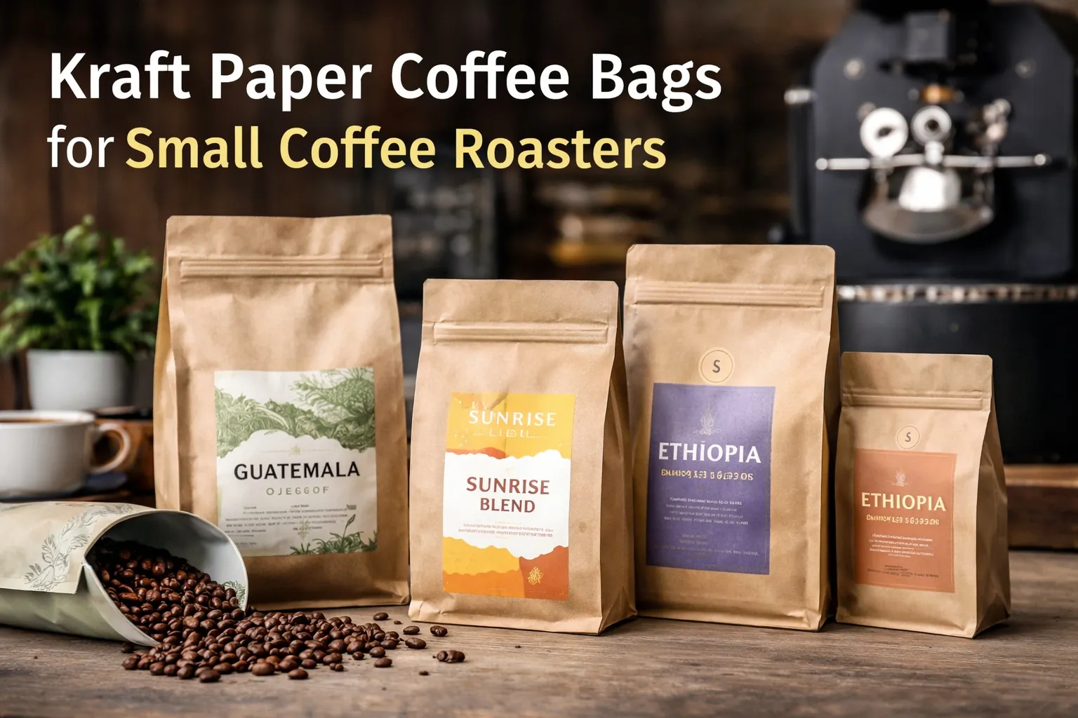 Por qué los pequeños tostadores eligen las bolsas de café de papel Kraft