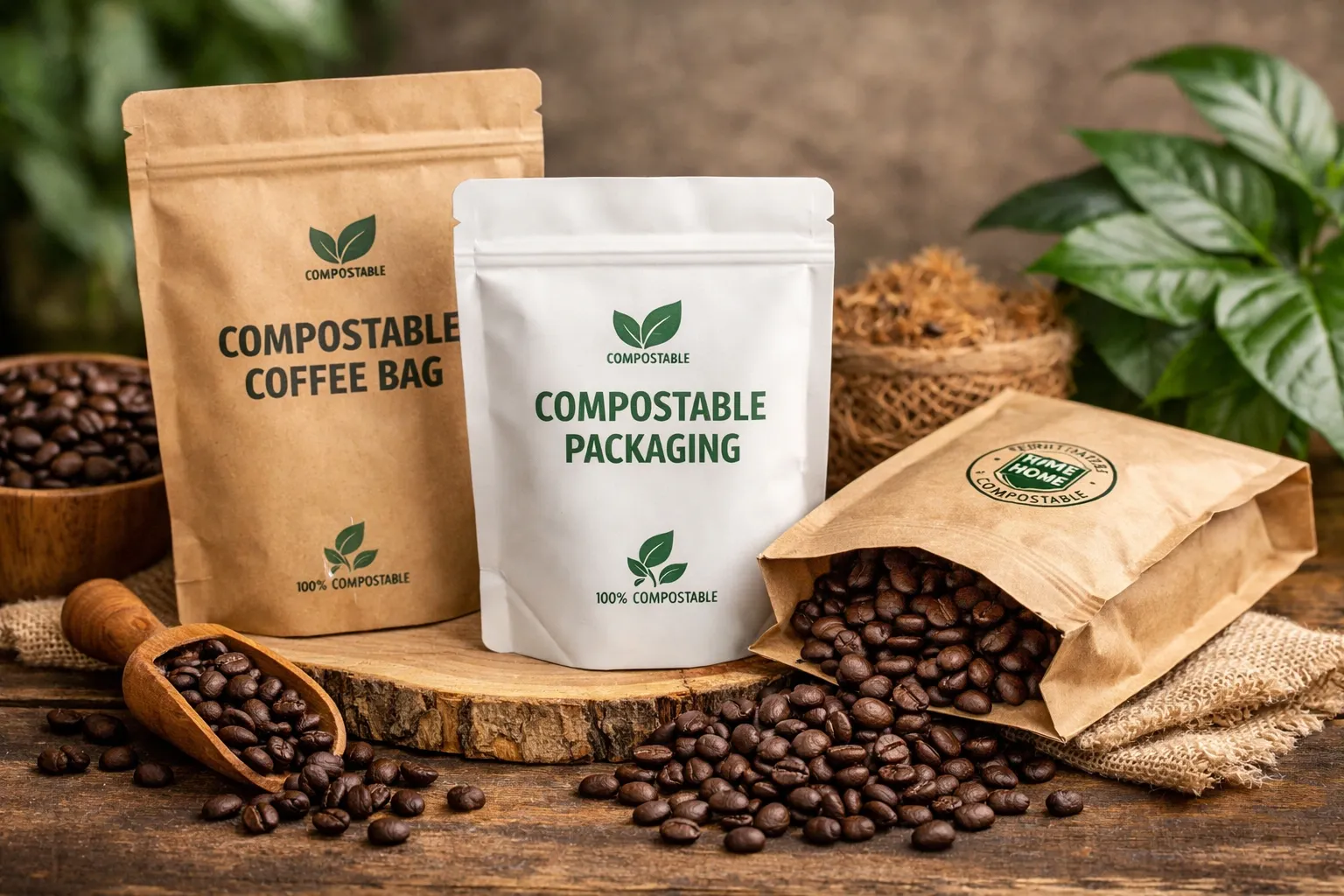 Vida útil del envase compostable para café
