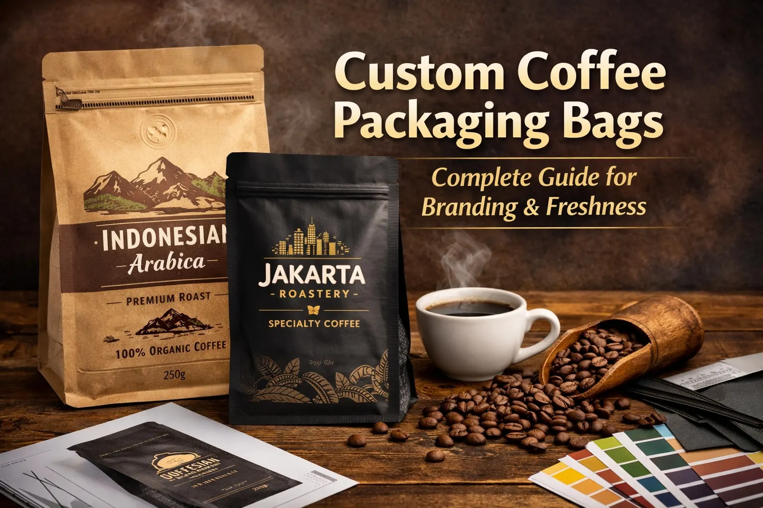Bolsas personalizadas para el embalaje de café para mejorar la imagen de marca