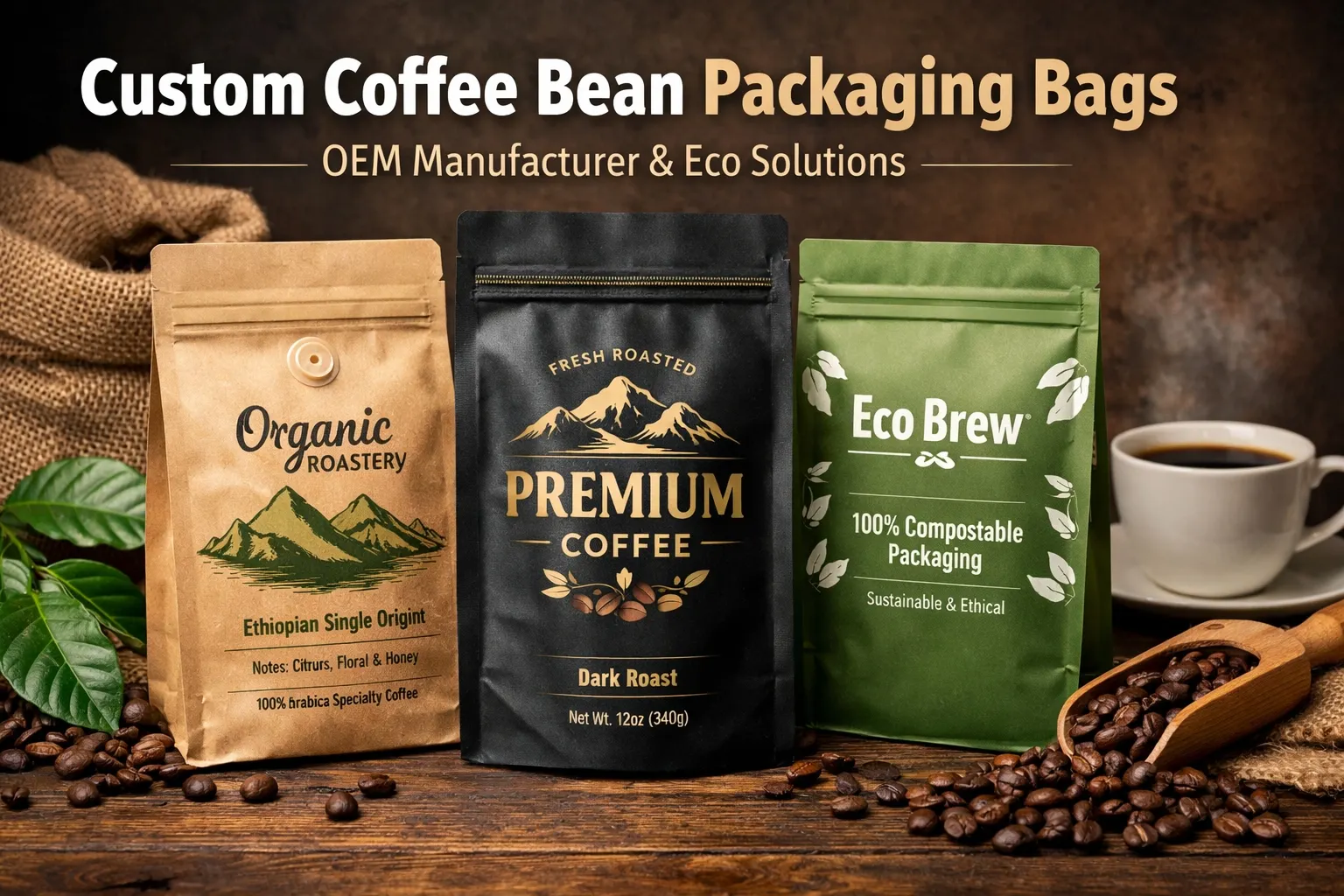 La guía completa de bolsas personalizadas para embalaje de granos de café