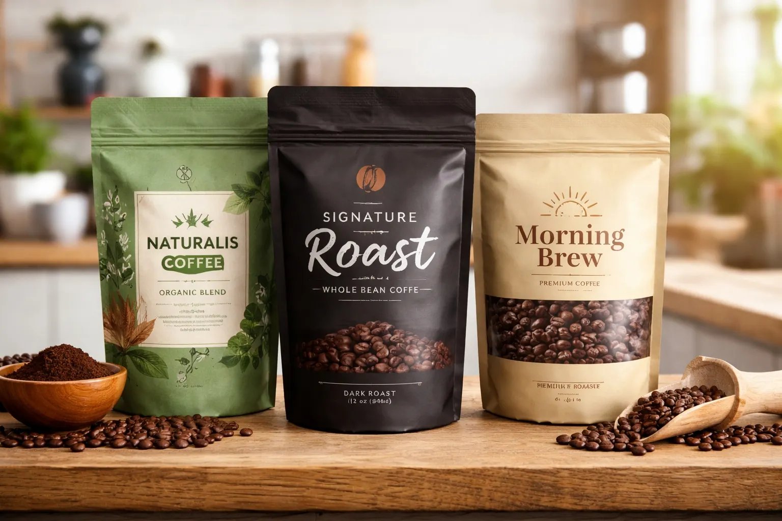 Envase de café en bolsa de repuesto para frescura y crecimiento