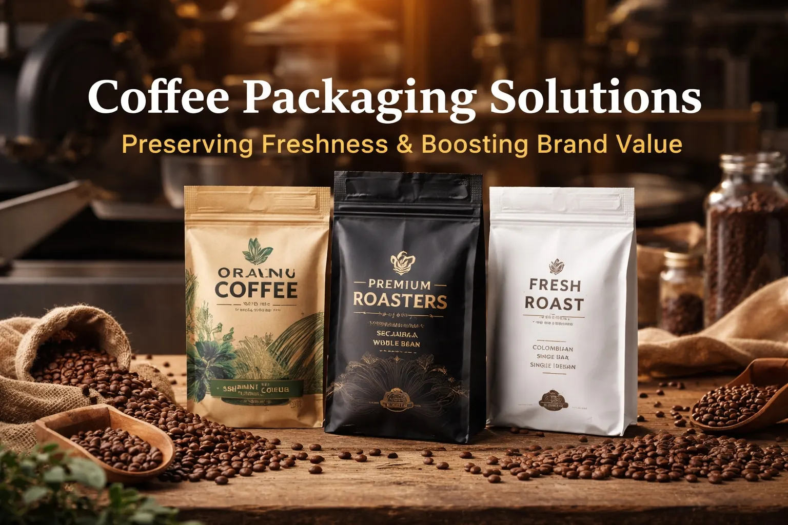 Valor de la bolsa de embalaje de granos de café