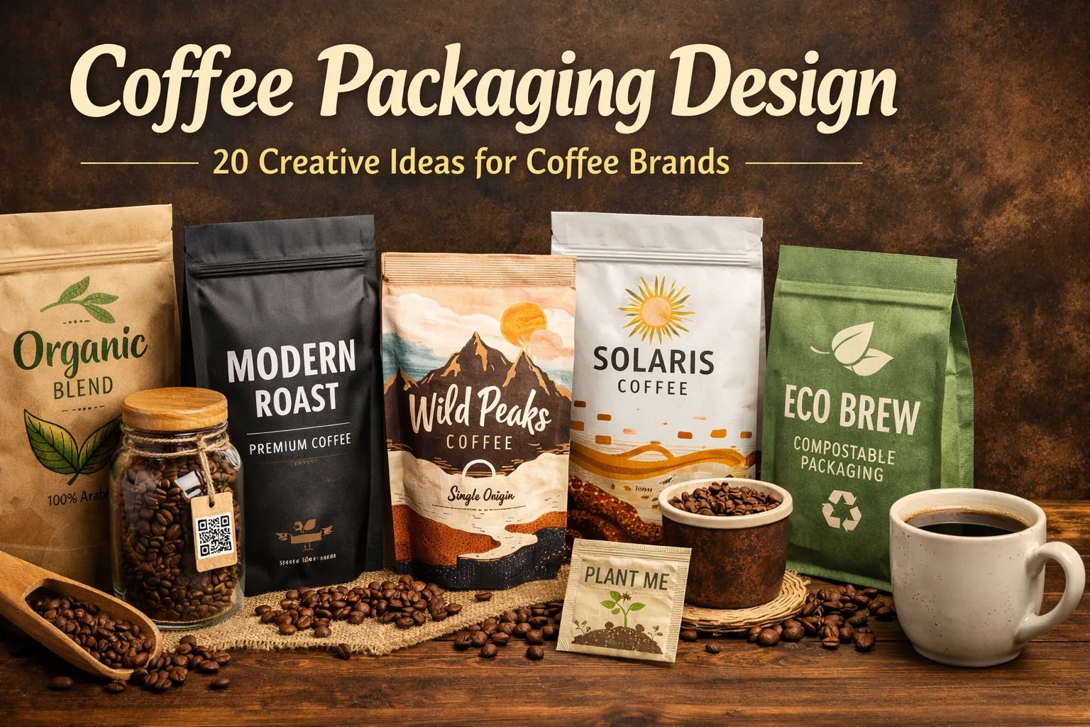 Diseño de envases para café: 20 Ideas creativas para marcas de café