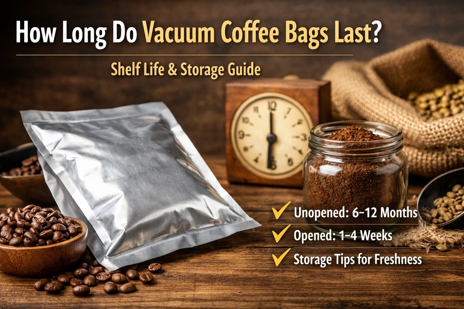 ¿Cuánto duran las bolsas de café al vacío??