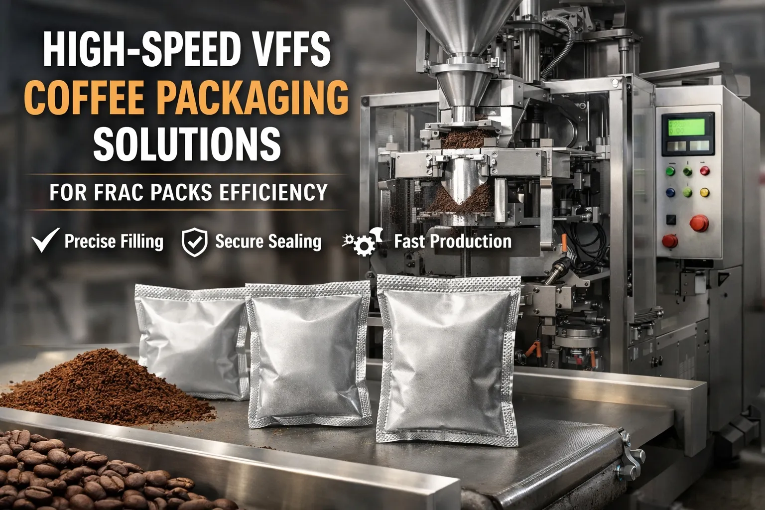 Línea de envases de café: Optimización de la eficiencia en la producción de paquetes frac