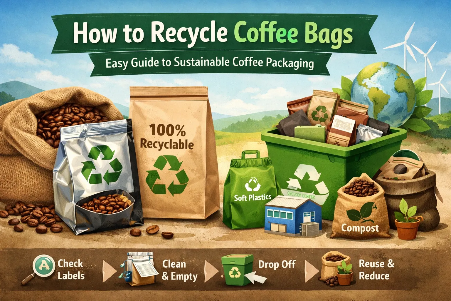 ¿Son reciclables las bolsas de café?