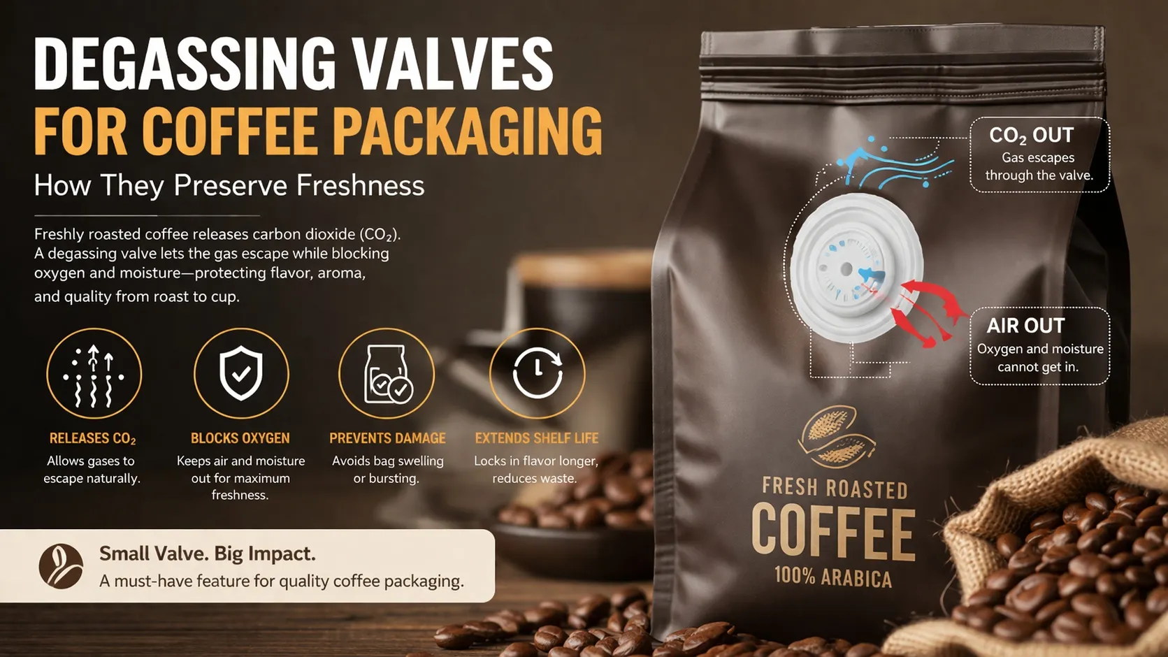 ¿Por qué las bolsas de café tienen ventilación?