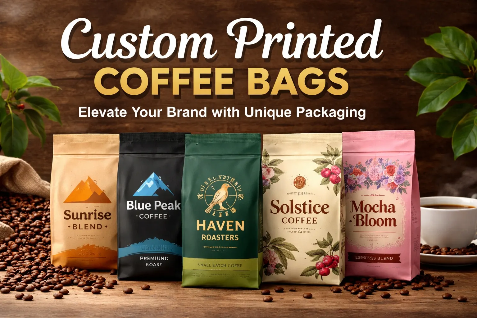 ¿Qué son las improntas personalizadas en bolsas de café??