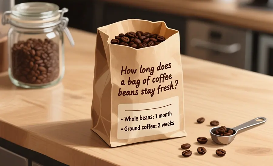 ¿Cuánto tiempo se mantiene fresca una bolsa de granos de café?