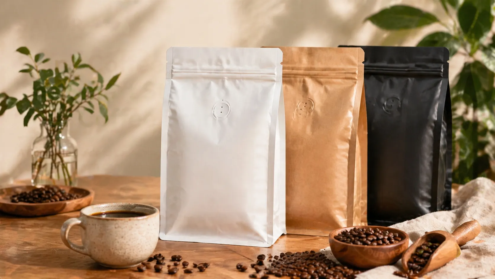 Bolsitas de café en blanco para un embalaje único